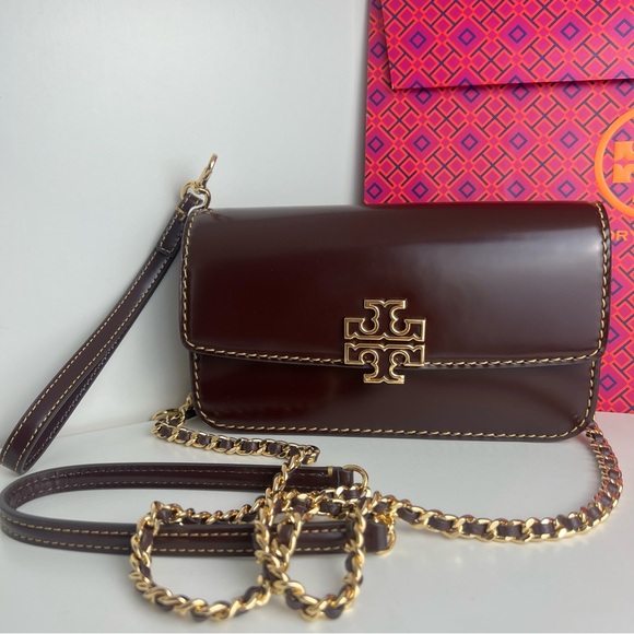 NWT Tory Burch Britten Smooth Chain Wallet & Wristlet - Picture 3 of 16